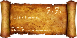 Filip Ferenc névjegykártya