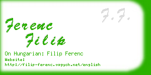 ferenc filip business card